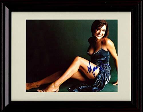 Framed 8x10 glossy print of Mariska Hargitay with a printed autograph, perfect for fans.