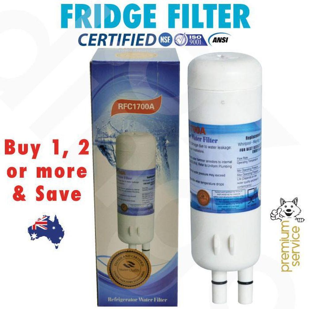 Fridge Water Filter for Whirlpool GSS26C4XXB, designed to remove contaminants while preserving essential minerals, packaged with installation manual.