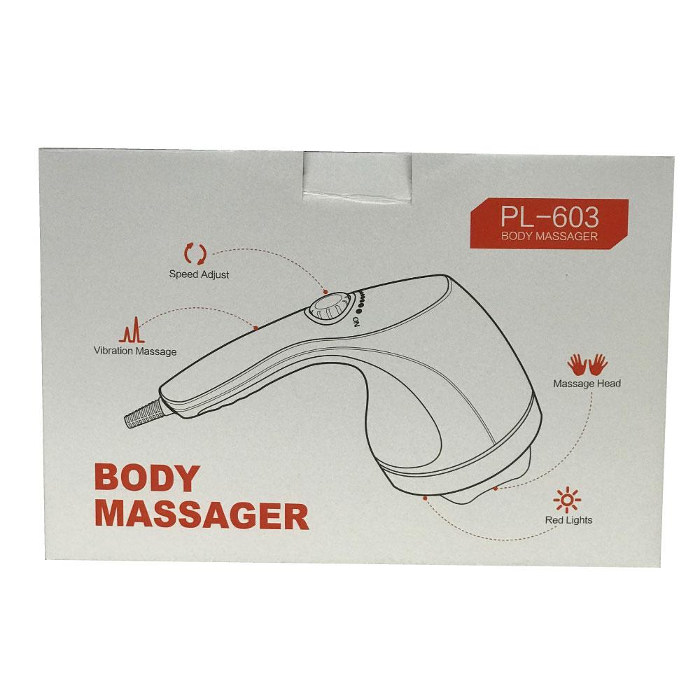 Full Body Vibration Handheld Massager with four interchangeable heads for versatile muscle relief and relaxation.