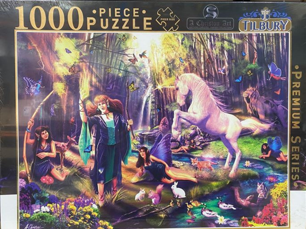 Gaias Haven 1000 Piece Puzzle featuring a vibrant nature scene with lush greenery and serene landscapes.