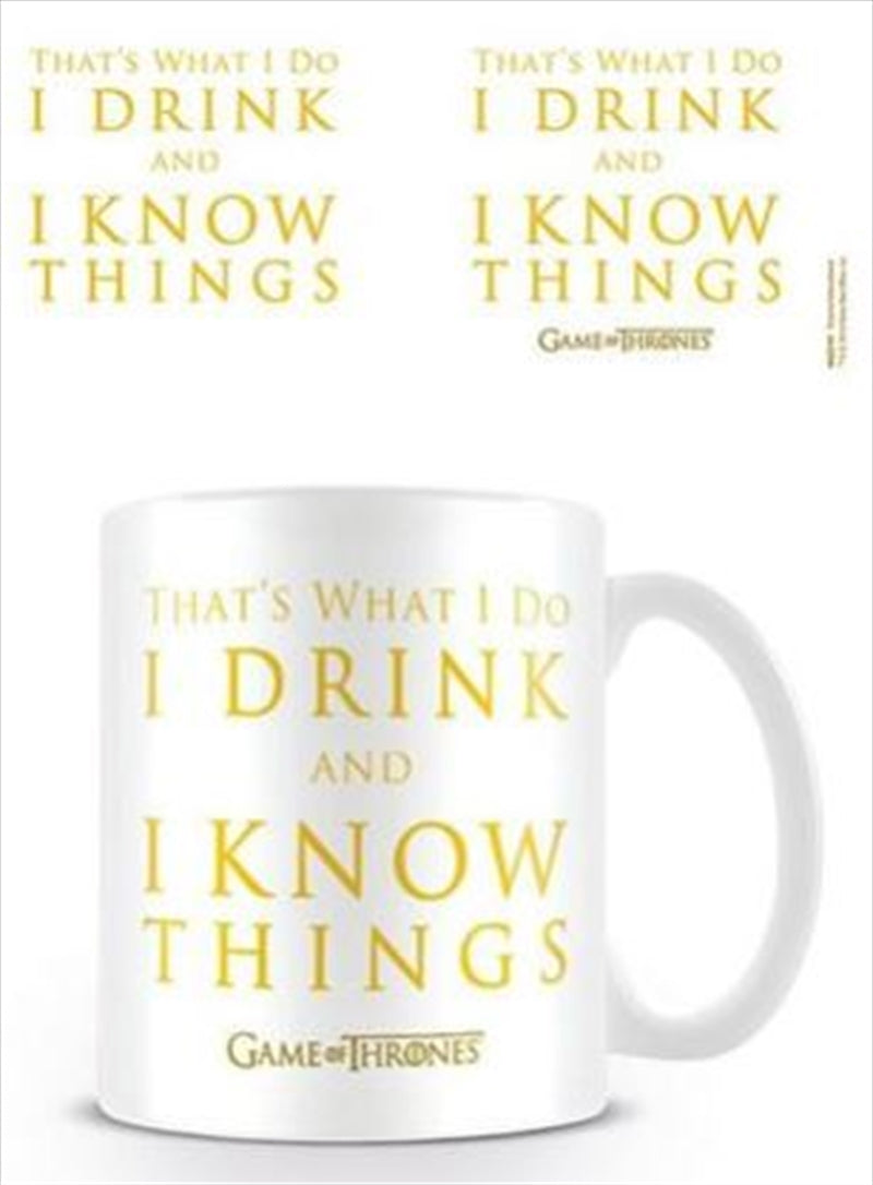 Game Of Thrones Drink And Know Things collection featuring stylish drinkware inspired by the series.