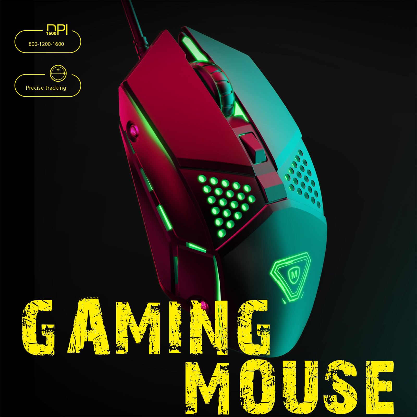 Gaming Mouse Keyboard Combo 4 In 1 with backlight and ergonomic design, featuring a mouse, keyboard, headset, and mouse pad.