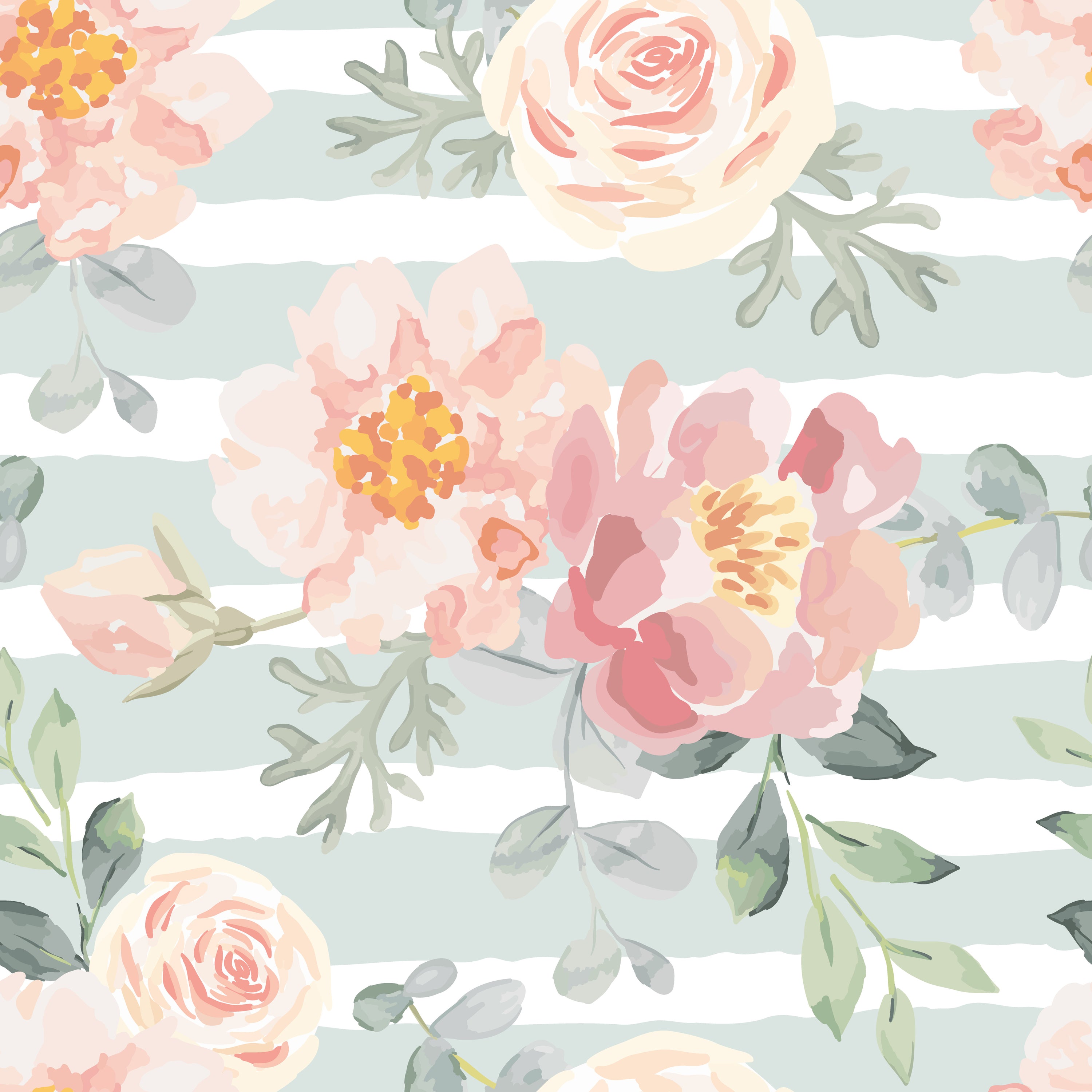 Garden Romance Wallpaper featuring vibrant floral patterns on a smooth surface, ideal for modern home decor.