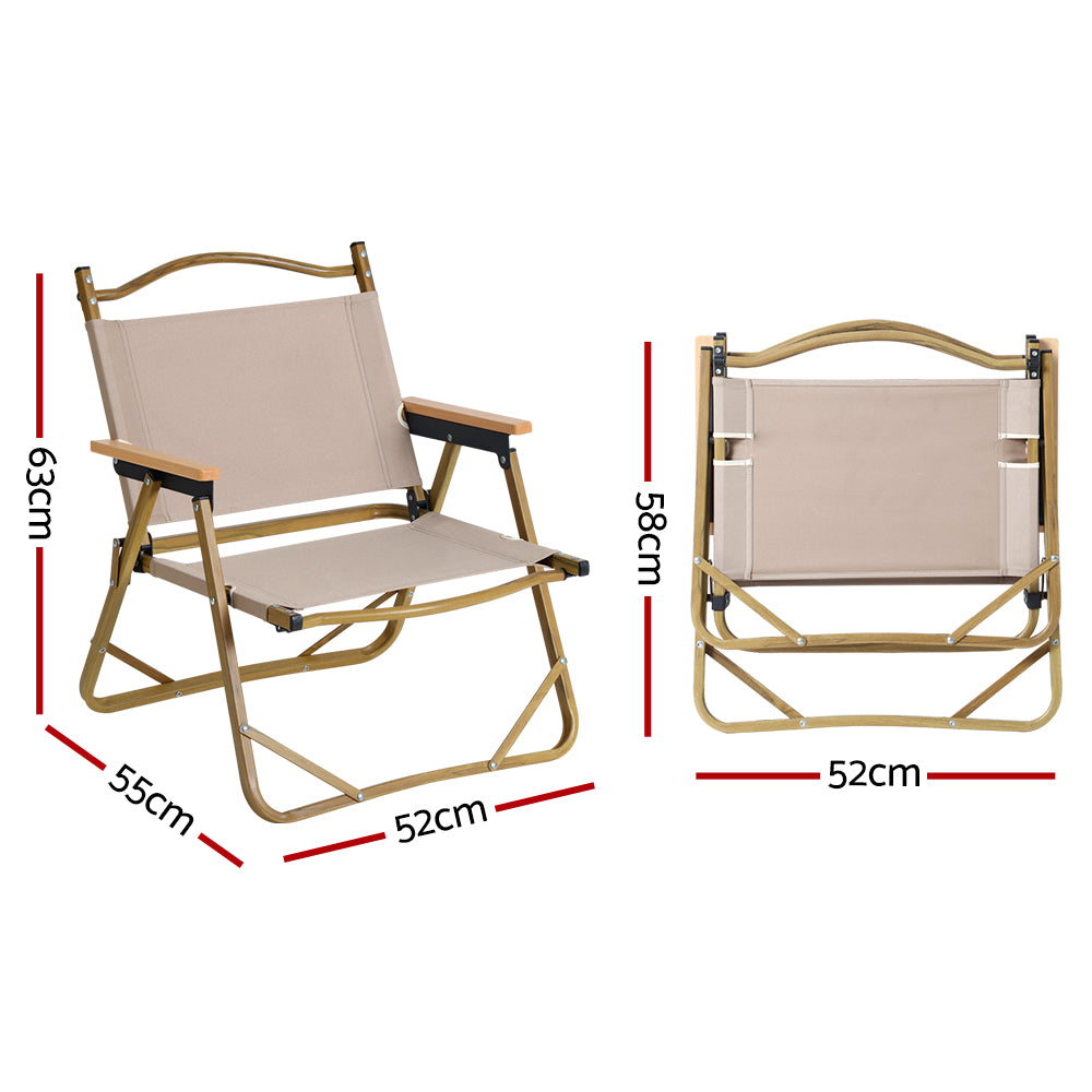 Gardeon Outdoor Camping Chair with durable aluminum frame and water-resistant fabric, perfect for outdoor relaxation.