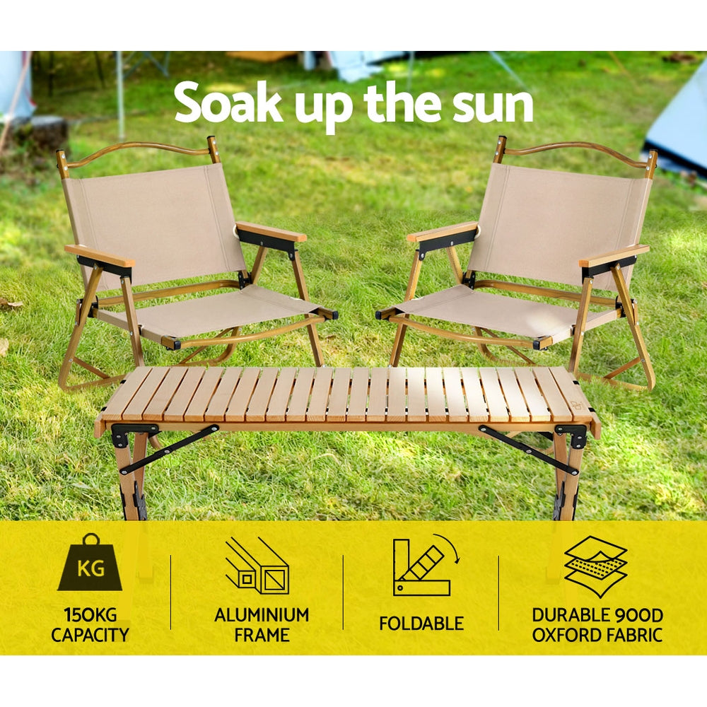 Gardeon Outdoor Camping Chair with durable aluminum frame and water-resistant fabric, perfect for outdoor relaxation.