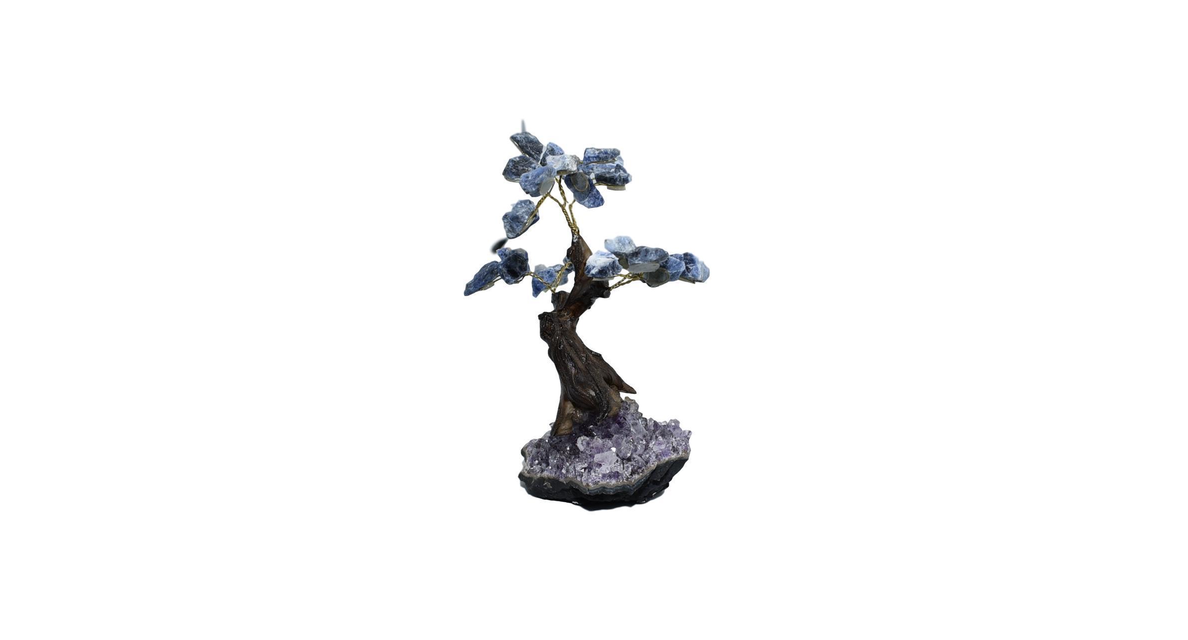 A beautiful Gemstone Bonsai Tree with colorful gemstone leaves and a sturdy base, showcasing its intricate design and vibrant colors.