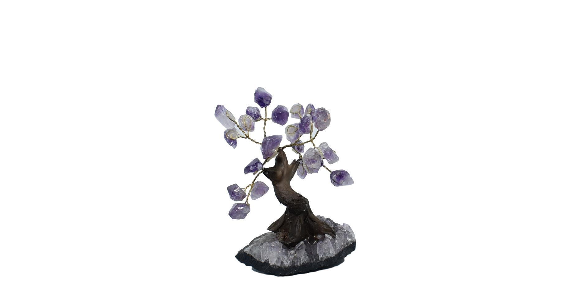 A beautiful Gemstone Bonsai Tree with colorful gemstone leaves and a sturdy base, showcasing its intricate design and vibrant colors.