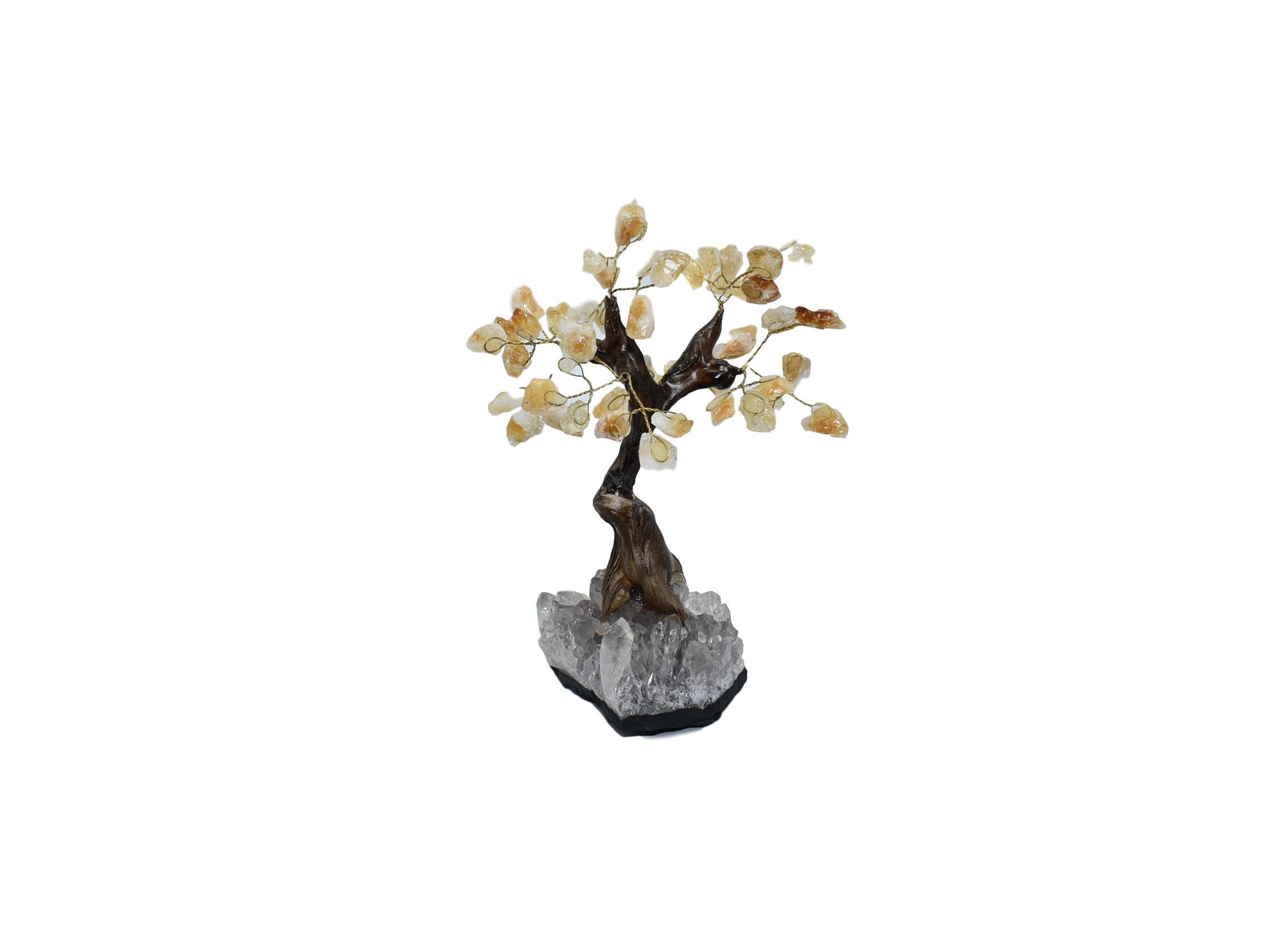 A beautiful Gemstone Bonsai Tree with colorful gemstone leaves and a sturdy base, showcasing its intricate design and vibrant colors.