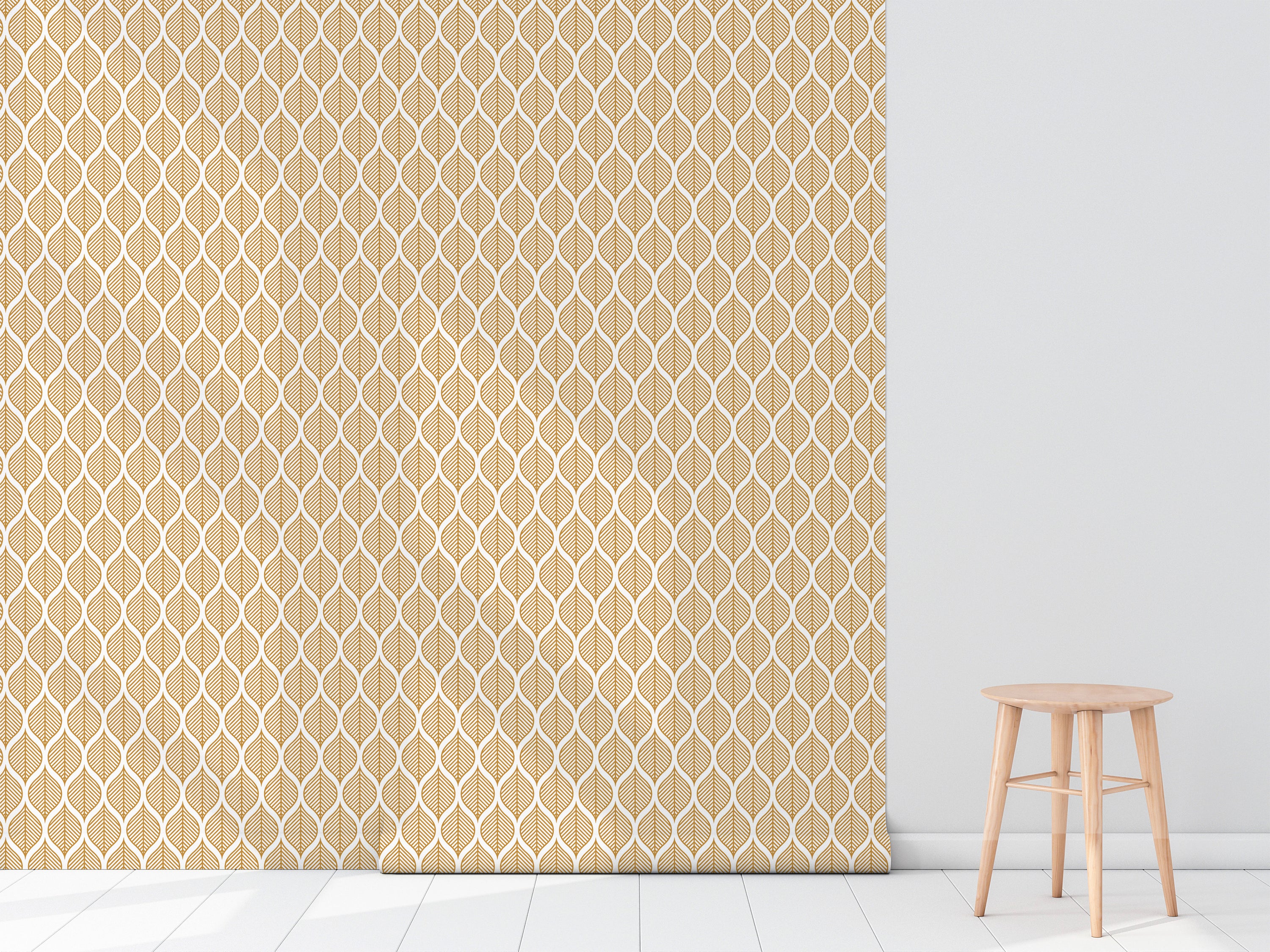 Geo Leaf Wallpaper featuring vibrant colors and modern design, perfect for home decor.