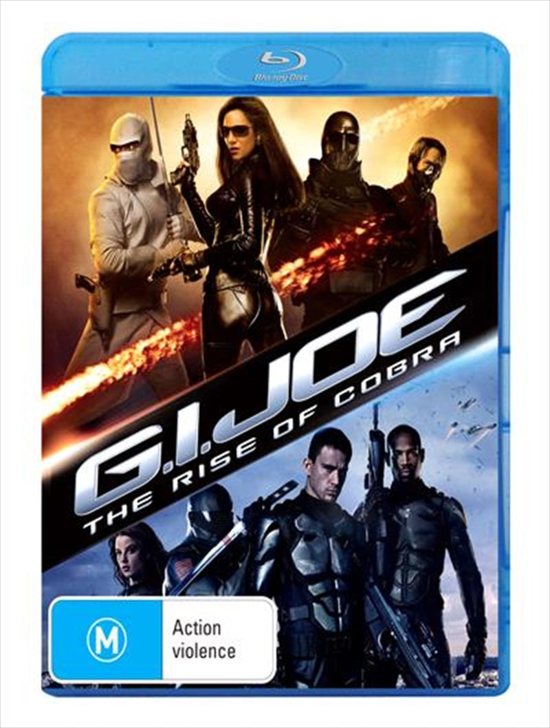 G.I. Joe - The Rise of Cobra Blu-ray cover featuring action-packed scenes and characters.