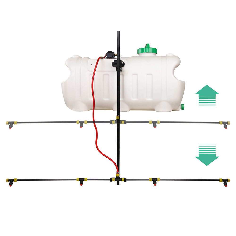 Giantz 100L ATV Weed Sprayer with adjustable boom and nozzles, designed for efficient garden spraying.