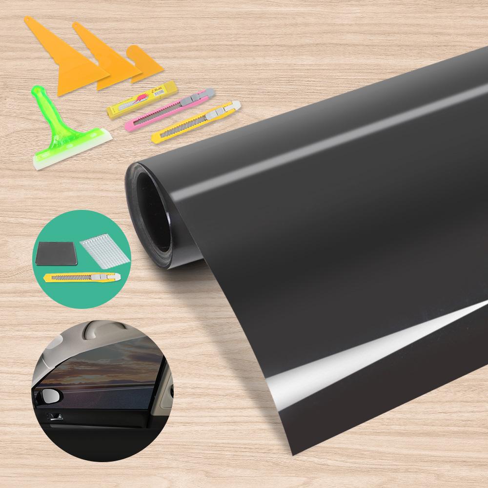 Giantz 15% 30M Window Tinting Kit with tools and film roll displayed on a white background.