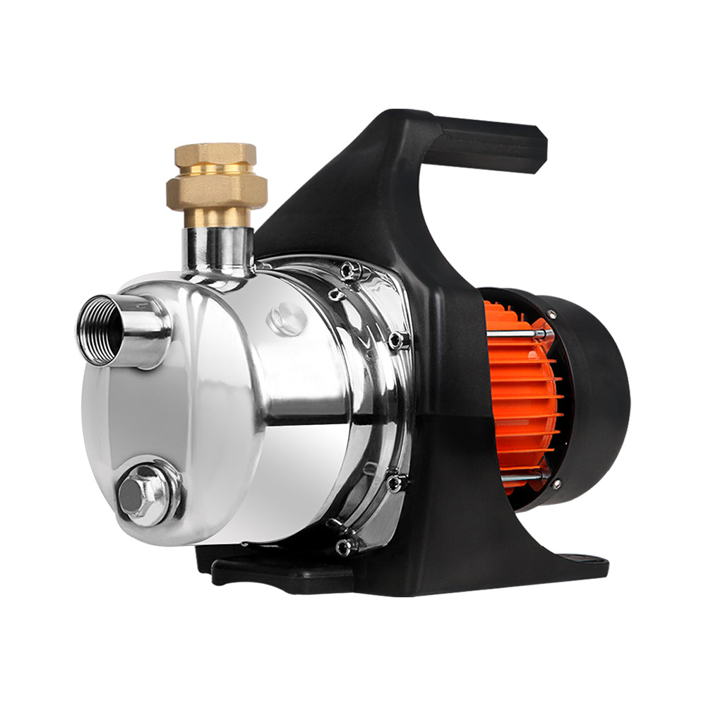 Giantz 1500W Garden High Pressure Water Pump with stainless steel body and accessories, designed for efficient irrigation and household tasks.