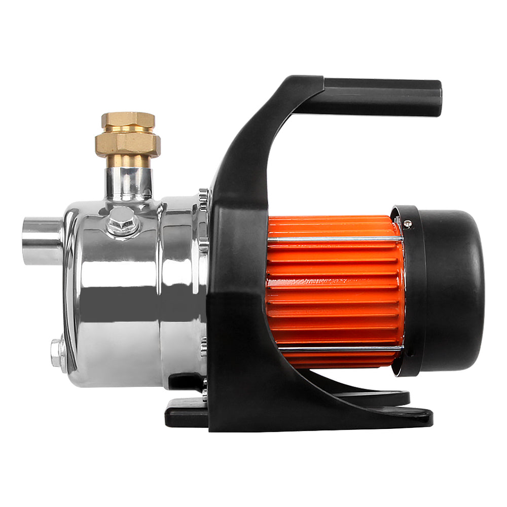 Giantz 1500W Garden High Pressure Water Pump with stainless steel body and accessories, designed for efficient irrigation and household tasks.