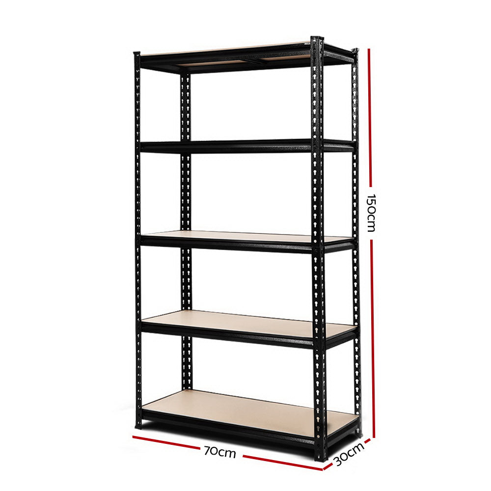 Giantz 1.5M Warehouse Racking Rack showcasing its sturdy industrial design and adjustable shelves.