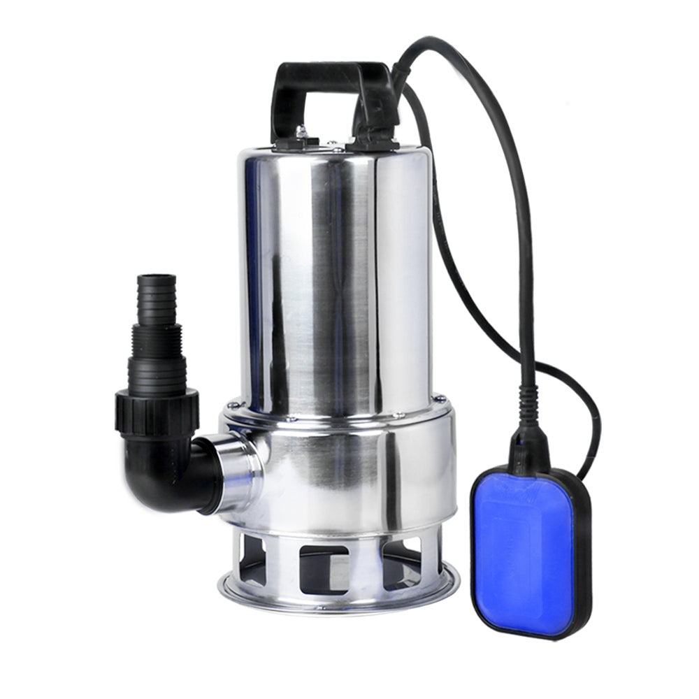 Giantz 1800W Submersible Water Pump with stainless steel body and power cable, designed for efficient water drainage.