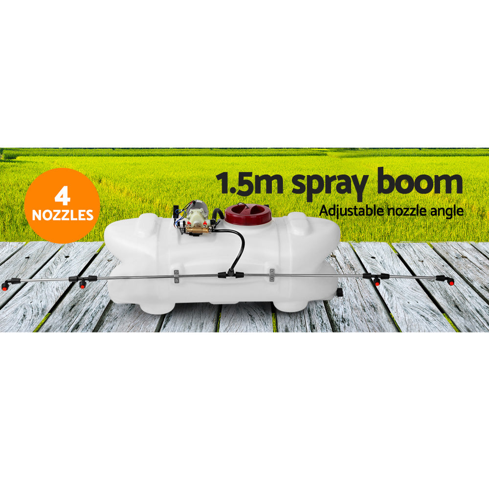 Giantz 60L ATV Garden Weed Sprayer with boom and hose, designed for effective weed control and pest treatment.