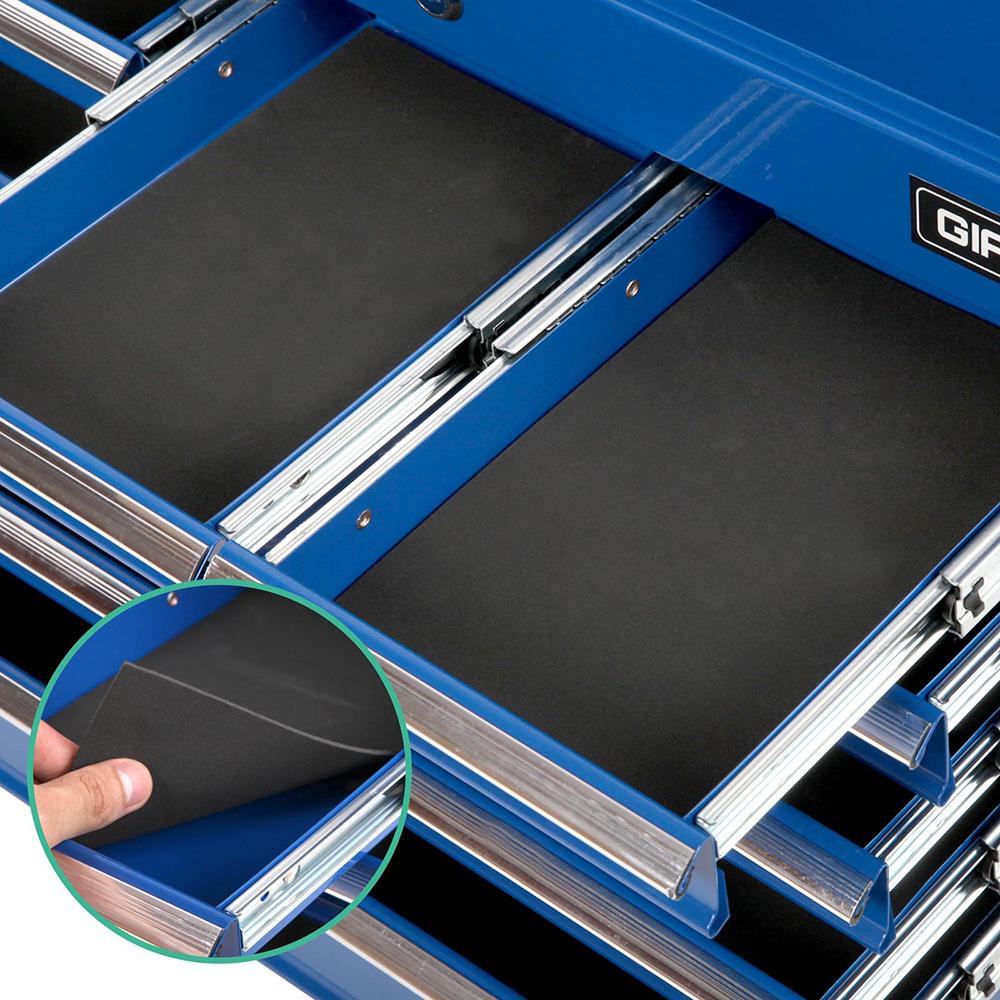 Giantz 9 Drawer Mechanic Tool Box Cabinet in Blue with multiple drawers and ergonomic handle.