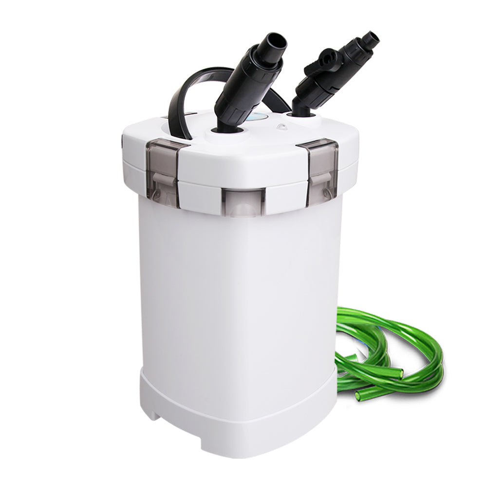 Giantz Aquarium External Canister Filter with hoses and pipes for fish tanks, designed for efficient water filtration.