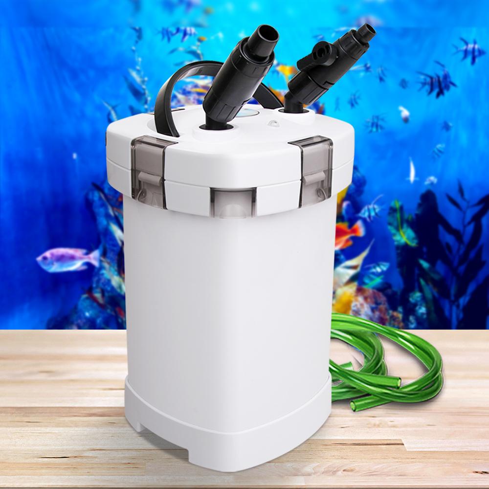 Giantz Aquarium External Canister Filter with hoses and pipes, designed for efficient water filtration in fish tanks.