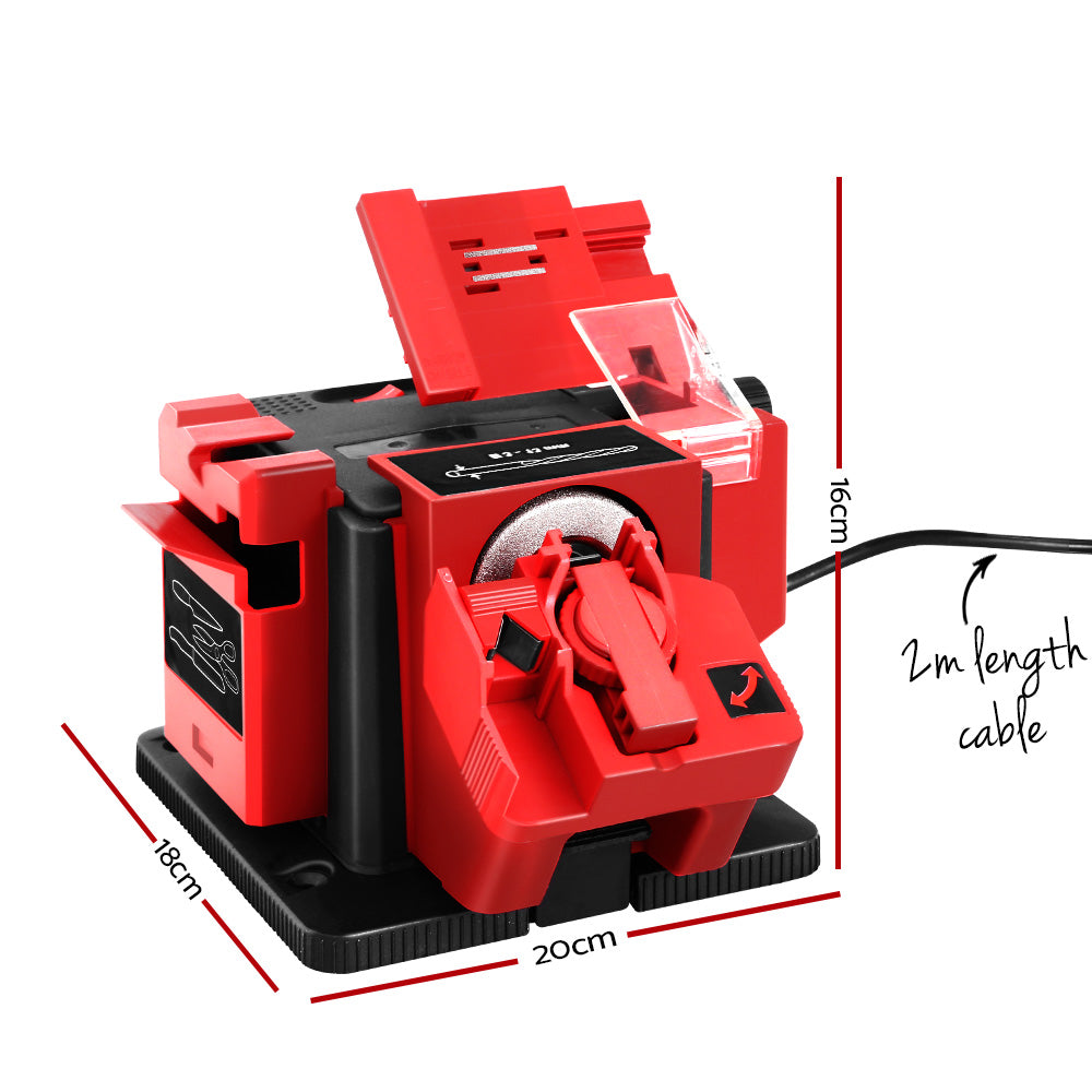 GIANTZ Electric Multi Tool Sharpener with three interchangeable sharpening modules and diamond-coated grinding wheel.