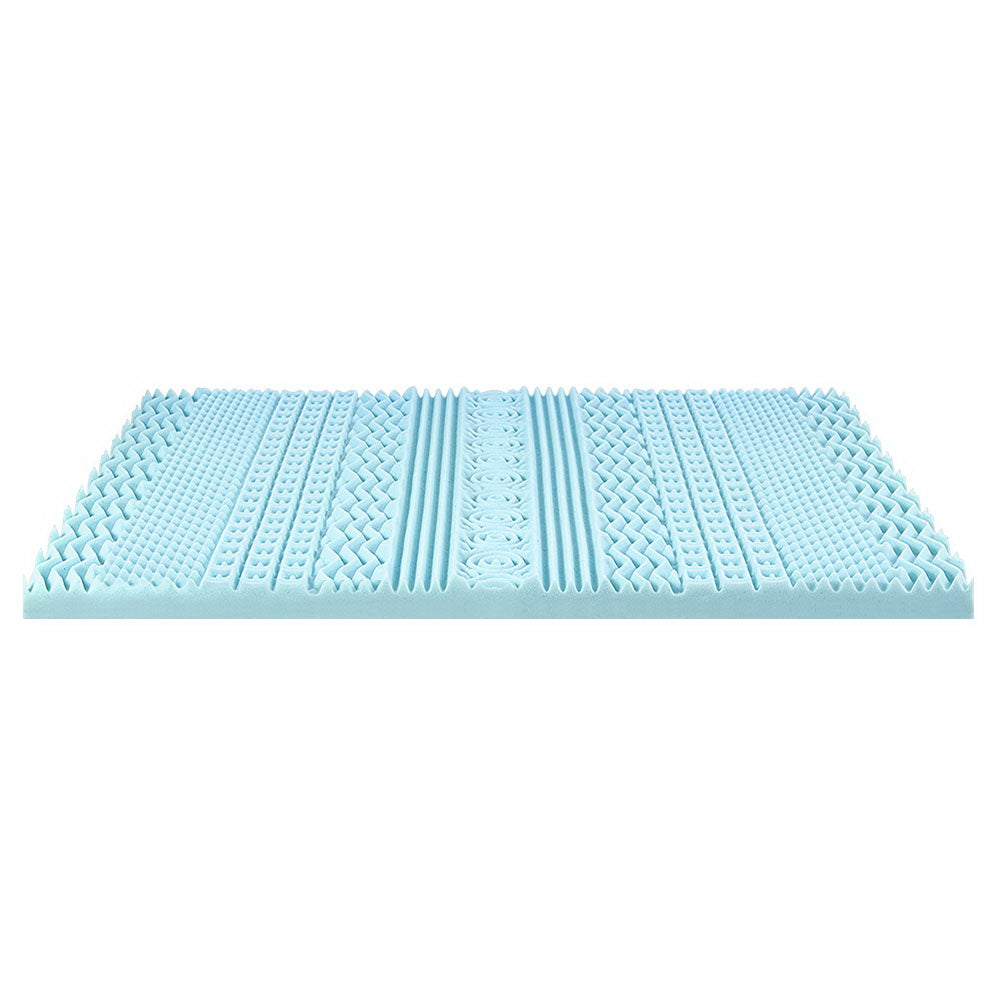 Giselle Bedding 11-zone Memory Foam Mattress Topper in Queen size, showcasing its 8cm thickness and eco-friendly bamboo cover.