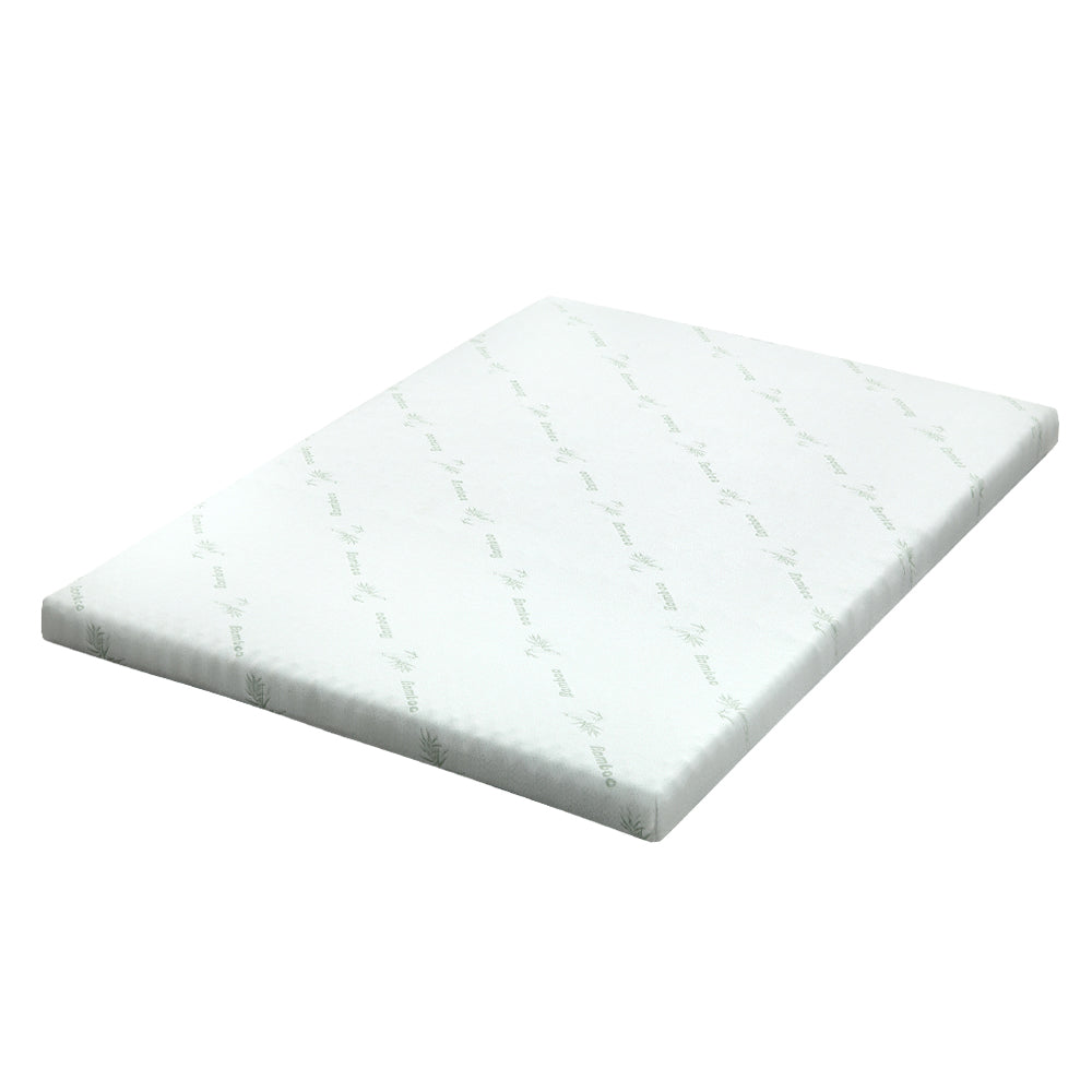 Giselle Bedding Cool Gel Memory Foam Mattress Topper with Bamboo Cover, showcasing its plush design and eco-friendly materials.