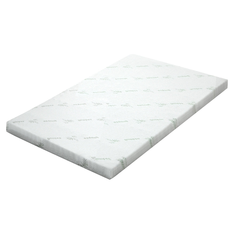 Giselle Bedding Cool Gel Memory Foam Mattress Topper with Bamboo Cover, showcasing its plush design and breathable fabric.