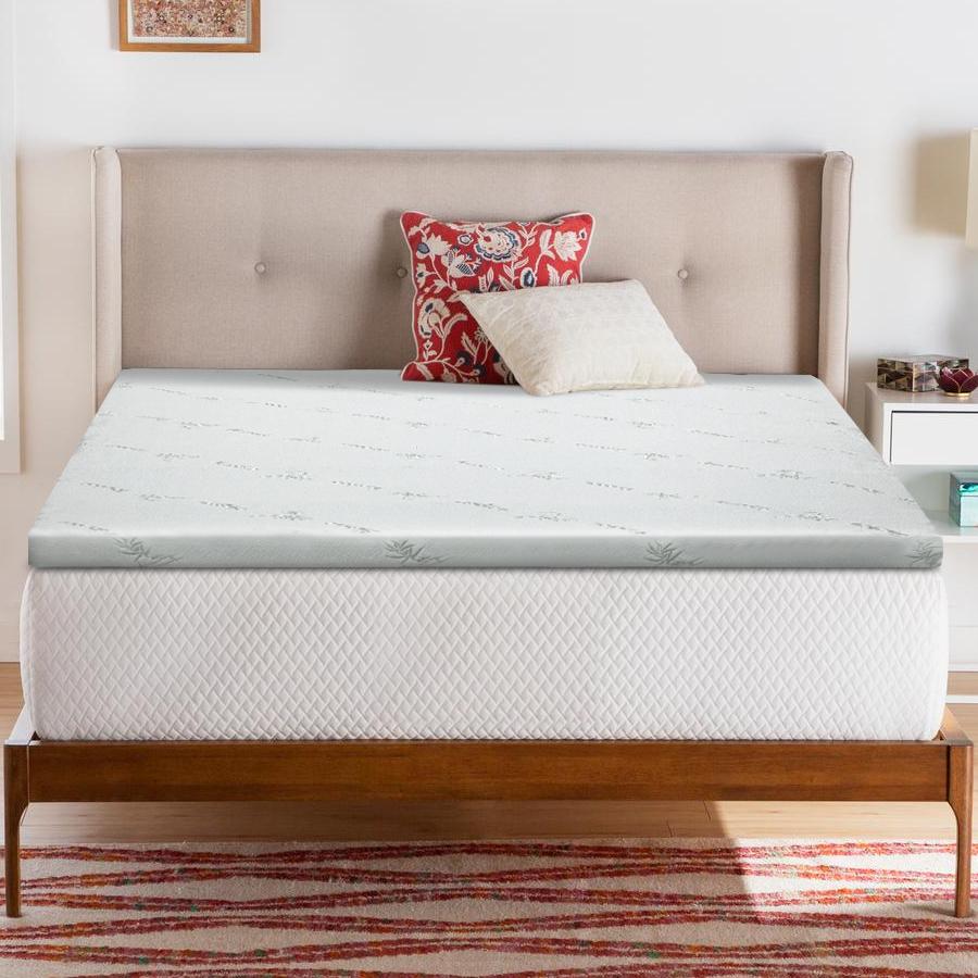 Giselle Bedding Cool Gel Memory Foam Mattress Topper with Bamboo Cover, showcasing its plush design and eco-friendly materials.