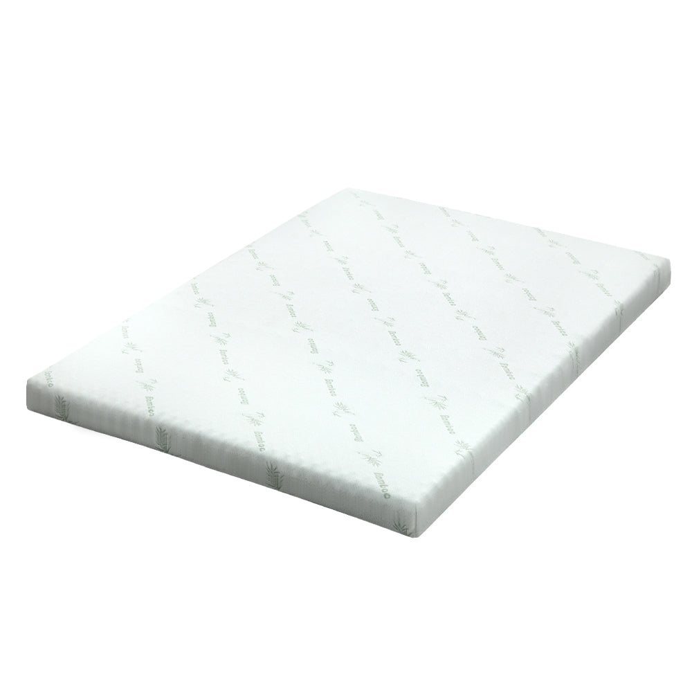 Giselle Bedding Cool Gel Memory Foam Mattress Topper with Bamboo Cover, showcasing its plush design and eco-friendly materials.