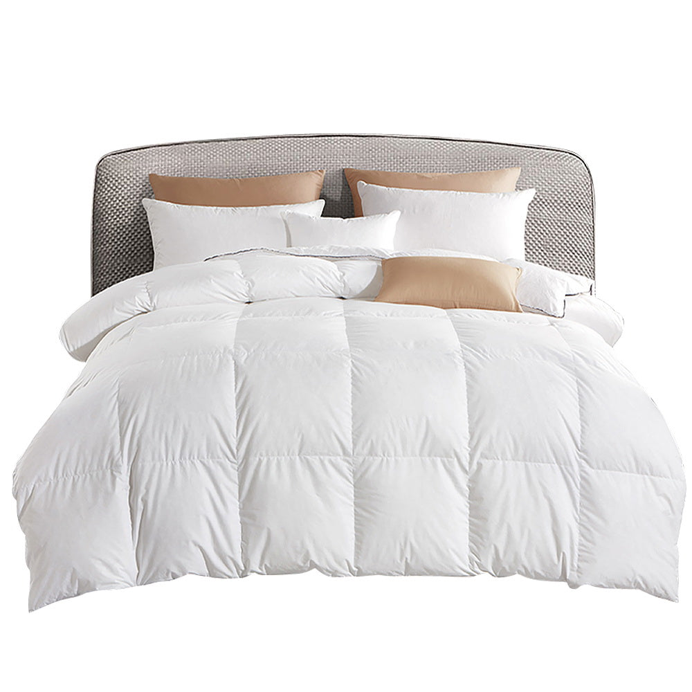 Giselle Bedding Double Size Goose Down Quilt with a soft cotton cover and fluffy goose down filling, ideal for warmth and comfort.