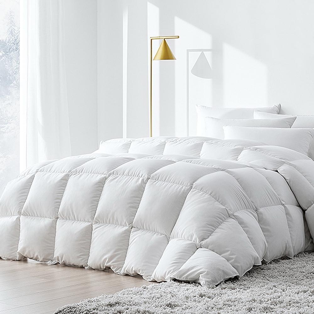 Giselle Bedding Duck Down Feather Quilt in king size, featuring a soft cotton cover and luxurious duck feather filling, ideal for winter warmth.