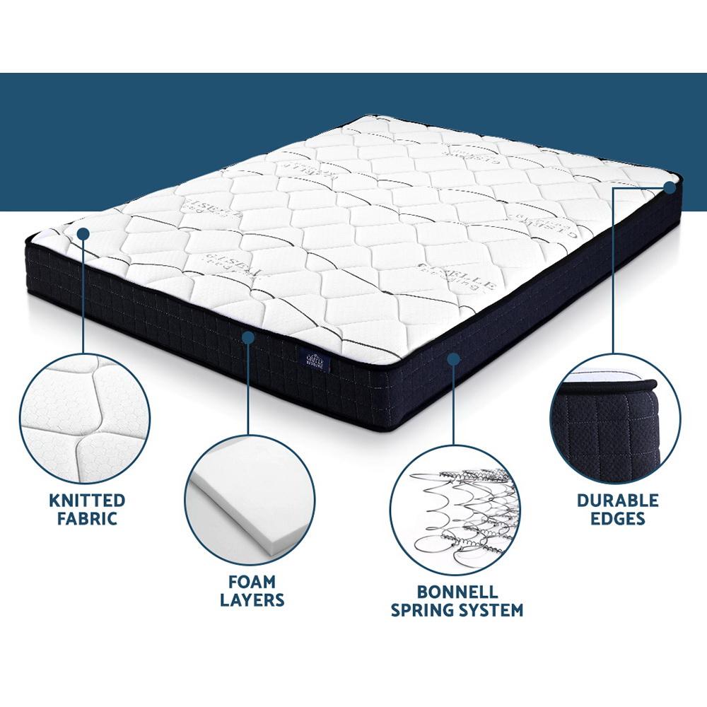 Giselle Bedding Glay Bonnell Spring Mattress, 16cm thick, double size with soft quilting and premium fabric.