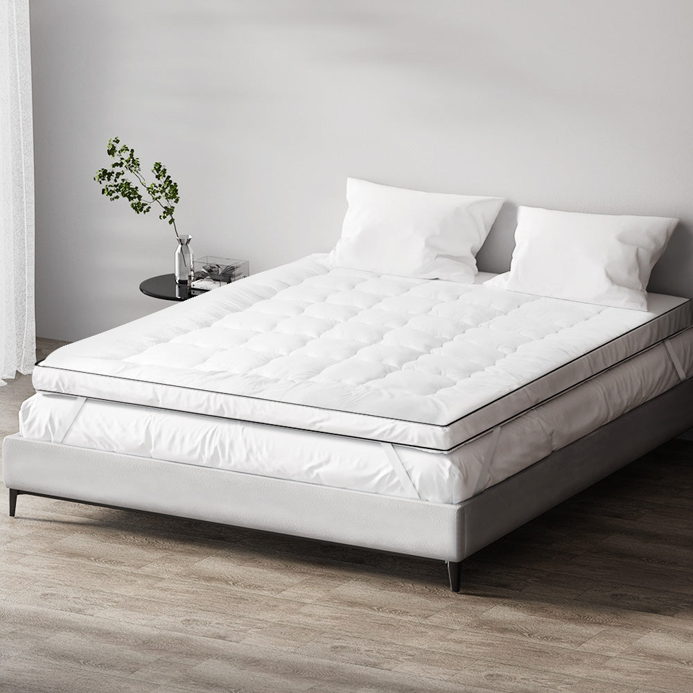 Giselle Bedding Mattress Topper Pillowtop in King size, featuring a plush microfibre filling and polyester cover for ultimate comfort.