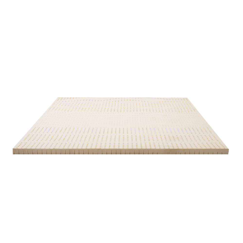 Giselle Bedding Pure Natural Latex Mattress Topper showcasing its 7-zone design and breathable honeycomb texture, perfect for enhanced comfort.