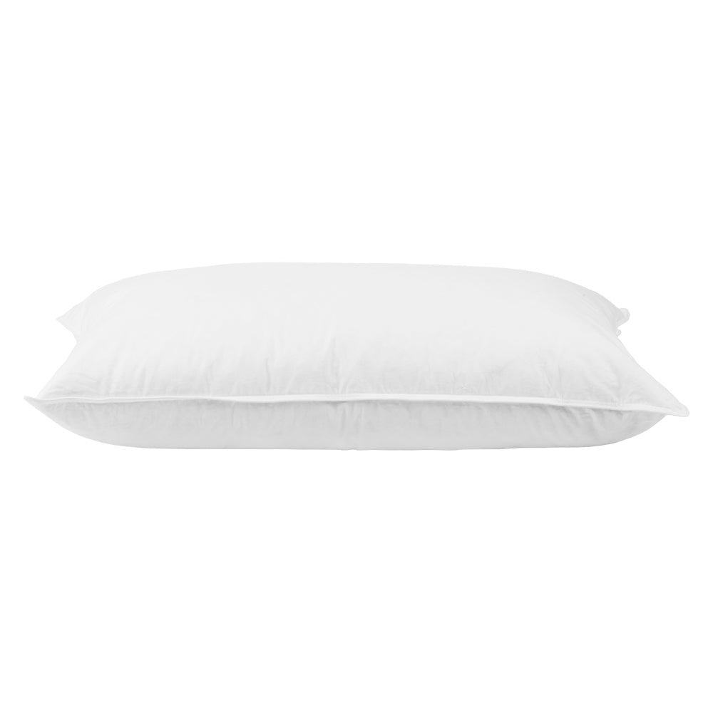 Giselle Bedding Set of 2 Goose Feather and Down Pillows in white, showcasing their soft and plush design.