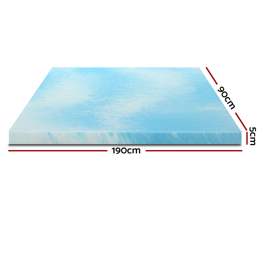 Giselle Cool Gel Memory Foam Topper with Bamboo Cover, showcasing its plush design and eco-friendly materials.