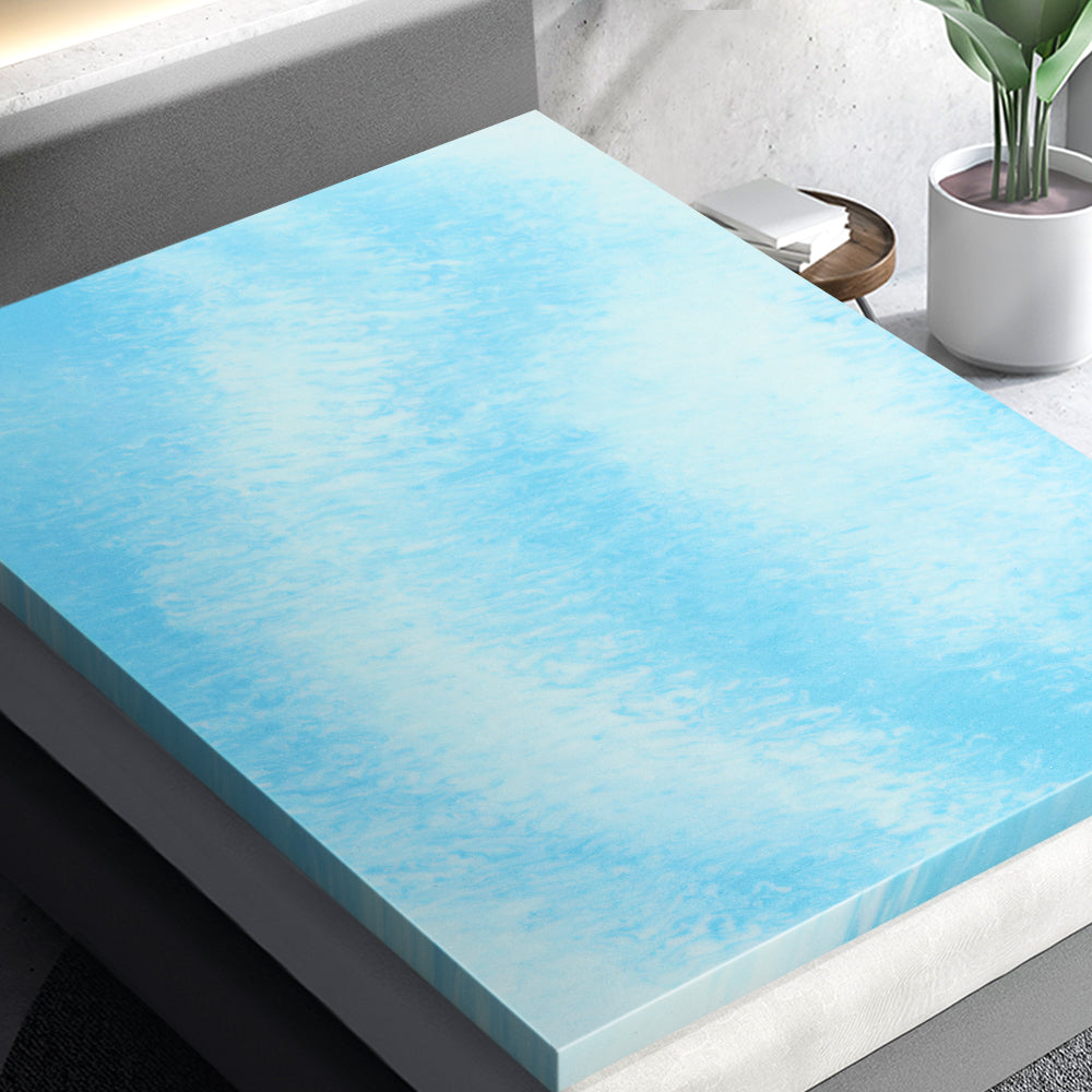 Giselle Cool Gel Memory Foam Topper with Bamboo Cover, showcasing its plush design and eco-friendly materials.