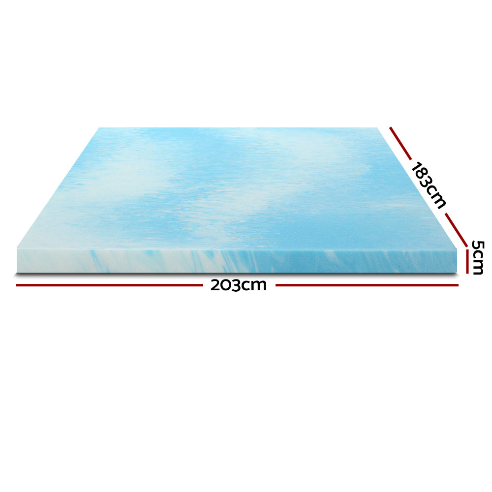 Giselle Cool Gel Memory Foam Topper with Bamboo Cover, showcasing its plush design and eco-friendly materials.