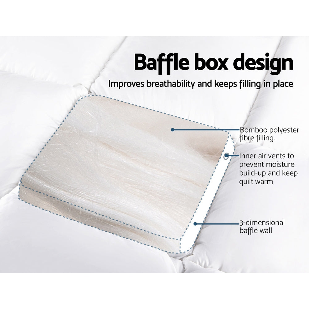 Giselle Double Mattress Topper made of bamboo fibre with a plush pillowtop design, showcasing its soft texture and fitted elastic skirt.