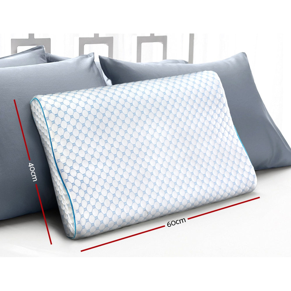 Giselle Memory Foam Pillow with cool-touch ice silk cover, designed for comfort and support.