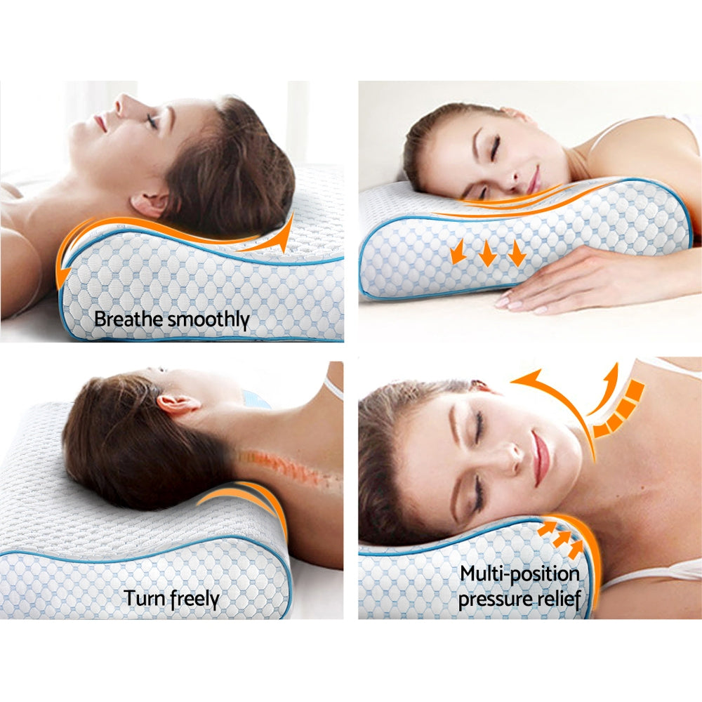 Giselle Memory Foam Pillow with cool-touch ice silk cover, designed for comfort and support.