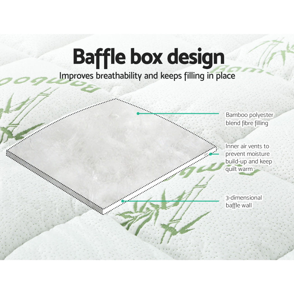 Giselle Pillowtop Mattress Topper featuring bamboo fabric and plush filling, designed for comfort and support.