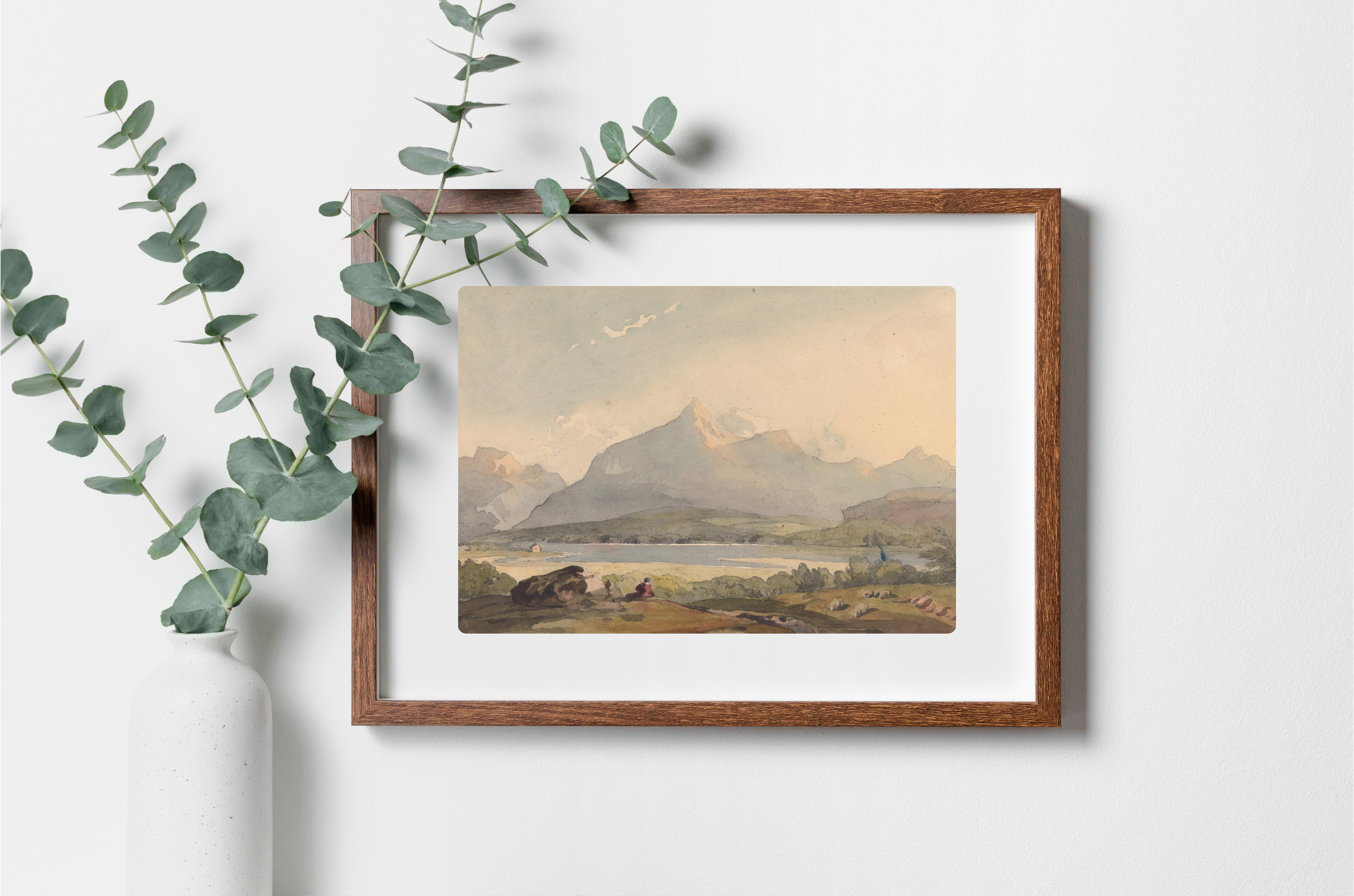 A vibrant Glass Morning Art Print featuring a breathtaking landscape with rich colors and textures on museum-grade canvas.