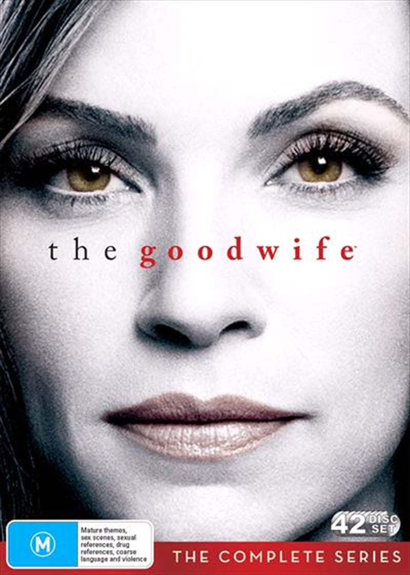 Good Wife Seasons 1-7 DVD boxset featuring the show's logo and cover art.