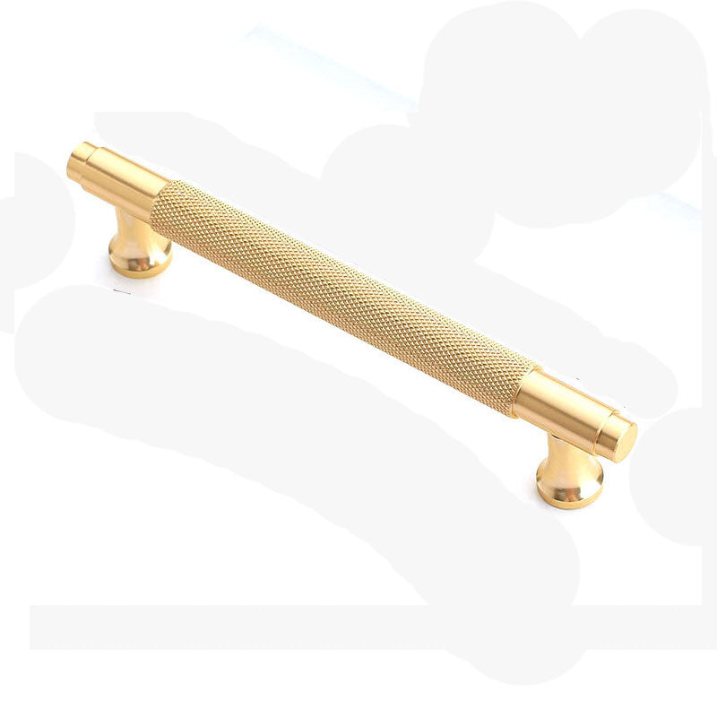 Gold Furniture Door Kitchen Cabinet Handle with a modern T-bar design in brushed nickel finish, perfect for contemporary kitchens.