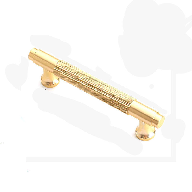 Elegant gold T-bar cabinet handle made of stainless steel, showcasing a modern design suitable for kitchen cabinets.