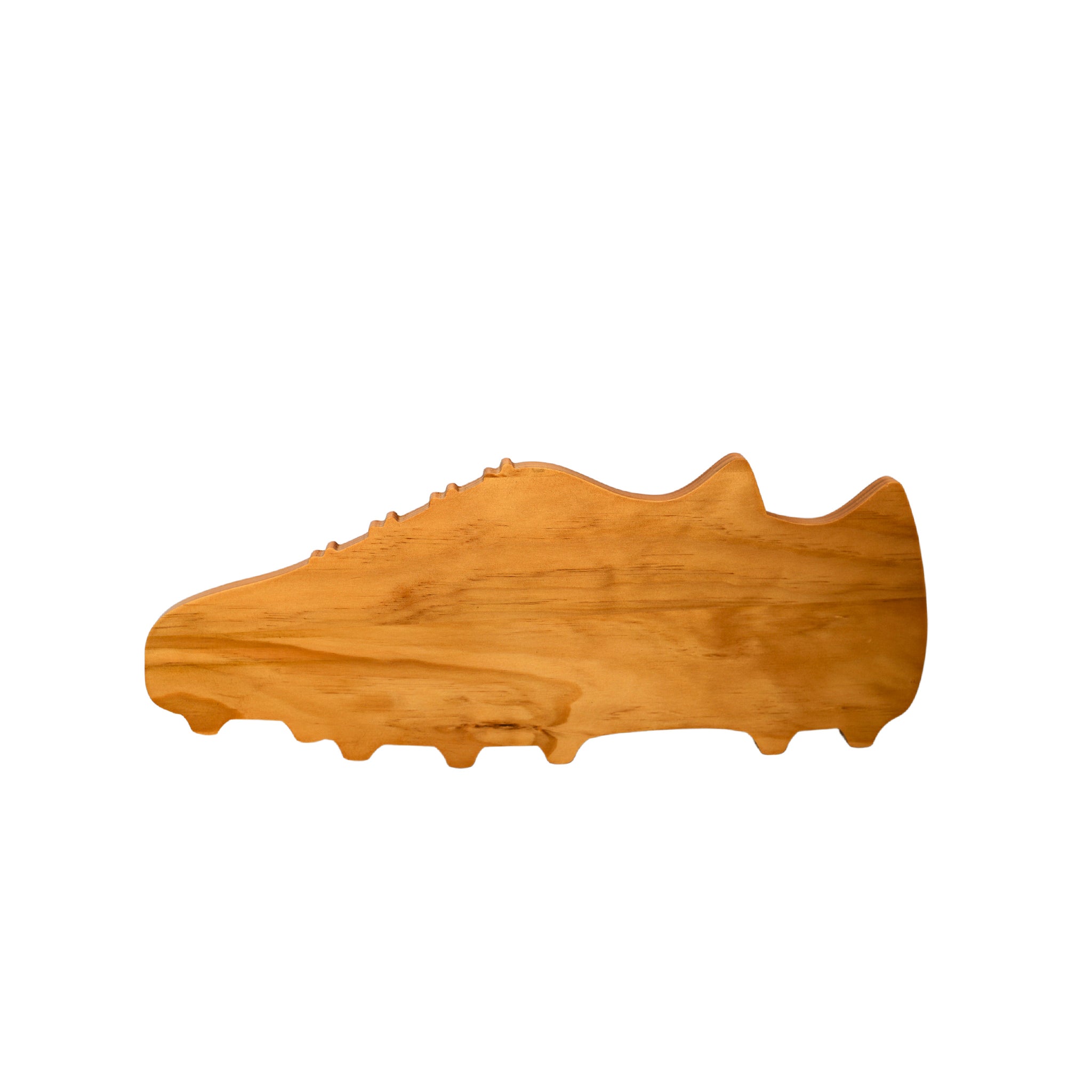 Golf Shoes Wood Board measuring 7.5" x 18", crafted from high-quality bamboo, featuring a sports-themed design perfect for entertaining.