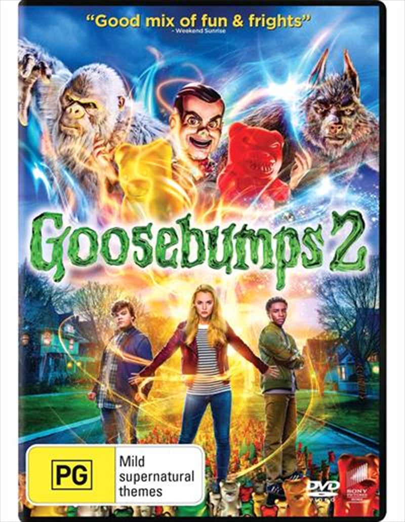 Goosebumps 2 - Haunted Halloween DVD cover featuring spooky characters and Halloween themes.