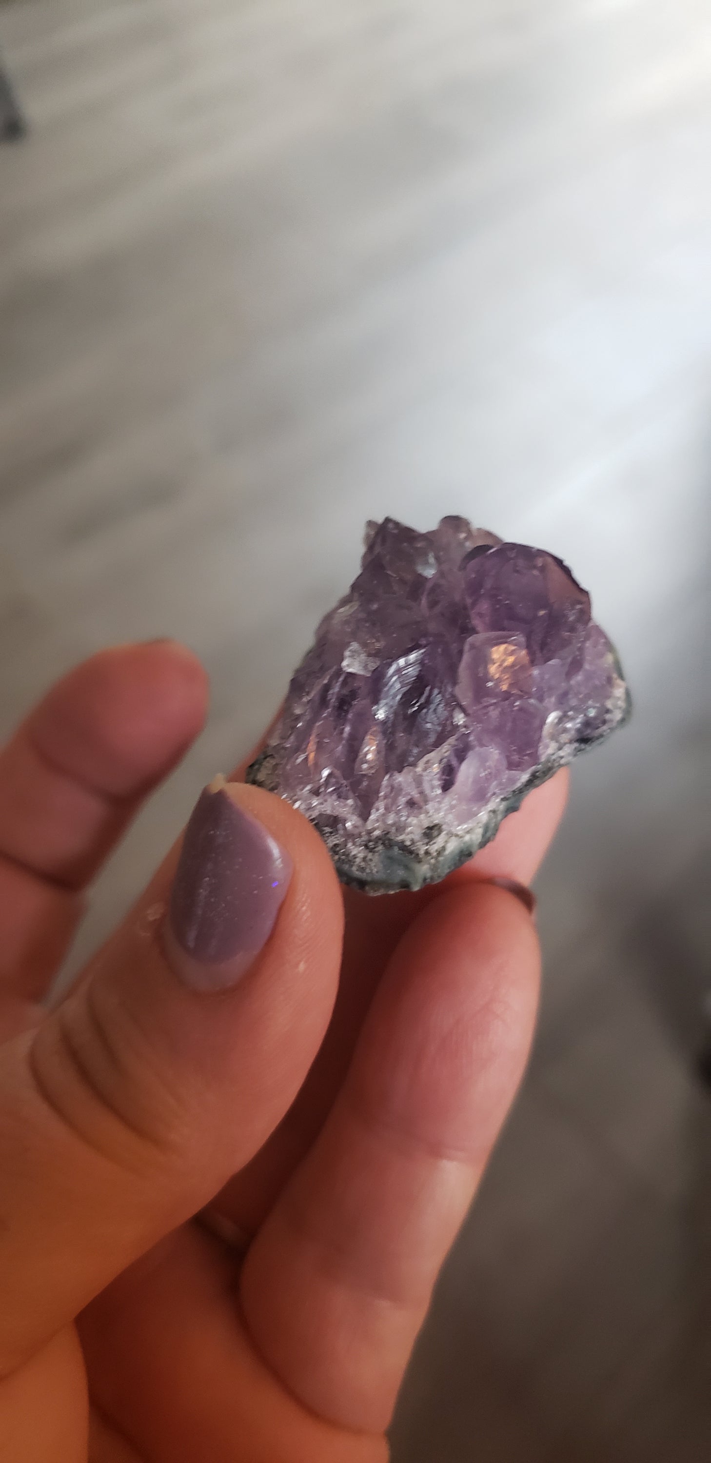 Grade A Amethyst Druzy Crystals showcasing deep to light purple hues with sparkling druzy points, perfect for decor and gifts.